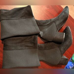 Steve Madden Black Over-the-Knee Block Heel Boots